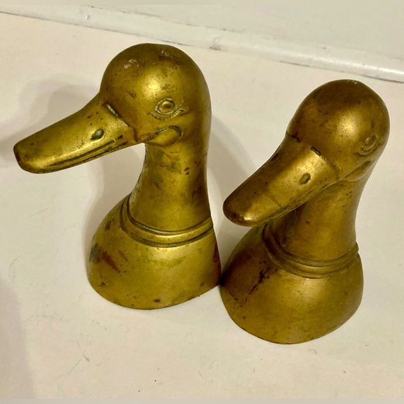 Accents Vintage Brass Bookends In The Shape Of Duck Heads Poshmark